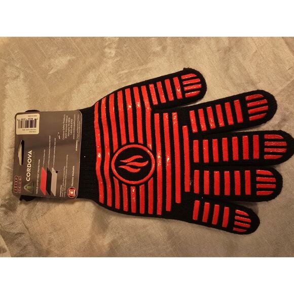 Cordova 11" Machine-Knit BBQ Silicone Grip Oven / Grill Glove - Picture 4 of 5